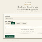 We Built a Free Tool That Reads Your Deck the Way an Investor’s Triage Does