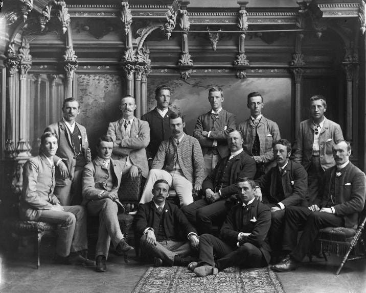 Shamrock Lacrosse team photo 1880s taken by William Notman
