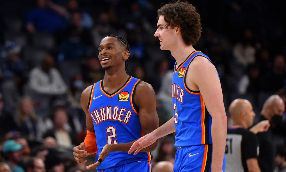 Where did the OKC Thunder rank statistically in the 2021-22 season?