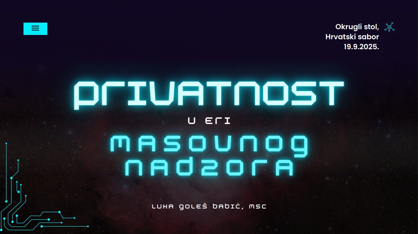 Možda je grafika koja prikazuje tekst "Okrugli stol, Hrvatski Hrvatskisabor sabor 19.9.2025. บ ΕΓΙ ጦበ nAA2orA LUHA GOLES bAbIĆ, mSC"