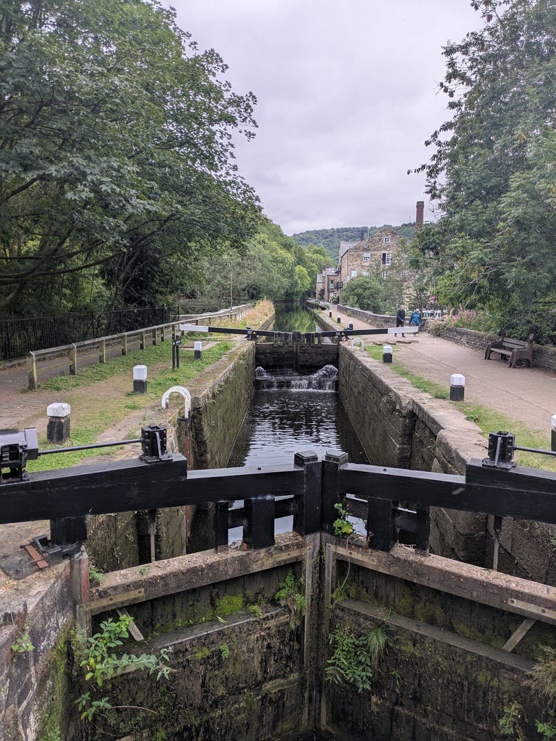 The Rochdale Canal at Hebden Bridge The Rochdale Canal at Hebden Bridge