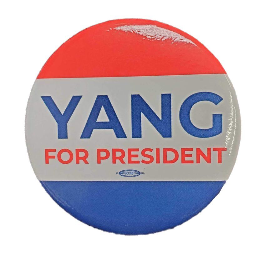 Andrew Yang 2020 Presidential Election Campaign&#34;Yang For President&#34; Red White &amp; Blue Button