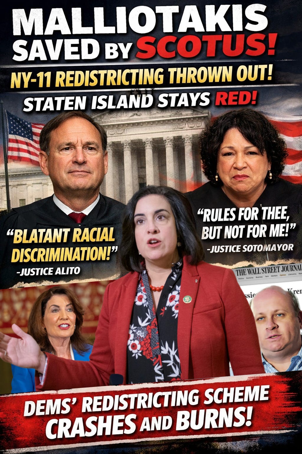 SCOTUS Saves NY-11 Seat: Blocks NY-11 redistricting, preserving Malliotakis seat and halting Staten Island redraw before 2026 midterms.
