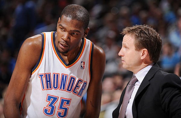 scott brooks with kevin durant scott brooks with kevin durant