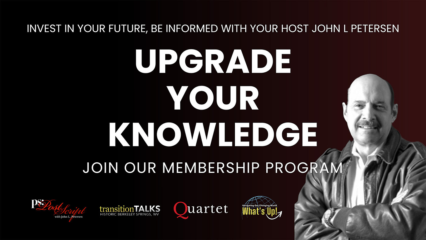 Become a member, invest in your future, with John L. Petersen Become a member, invest in your future, with John L. Petersen