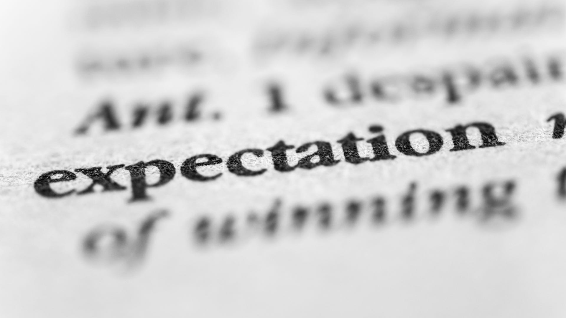 Unrealistic Expectations (Weekly Recovery Reflection)