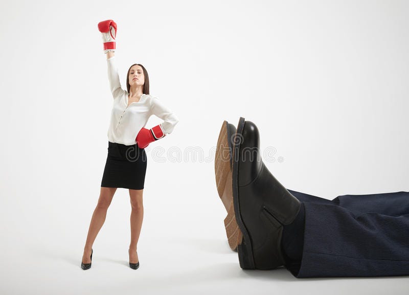 Woman Standing Over Defeated Man Stock Photos - Free & Royalty-Free Stock  Photos from Dreamstime
