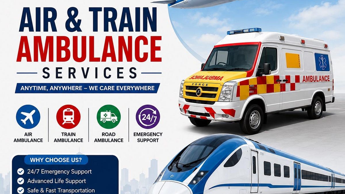 Hire the Professionally Managed ICU Train Ambulance from Patna and Delhi