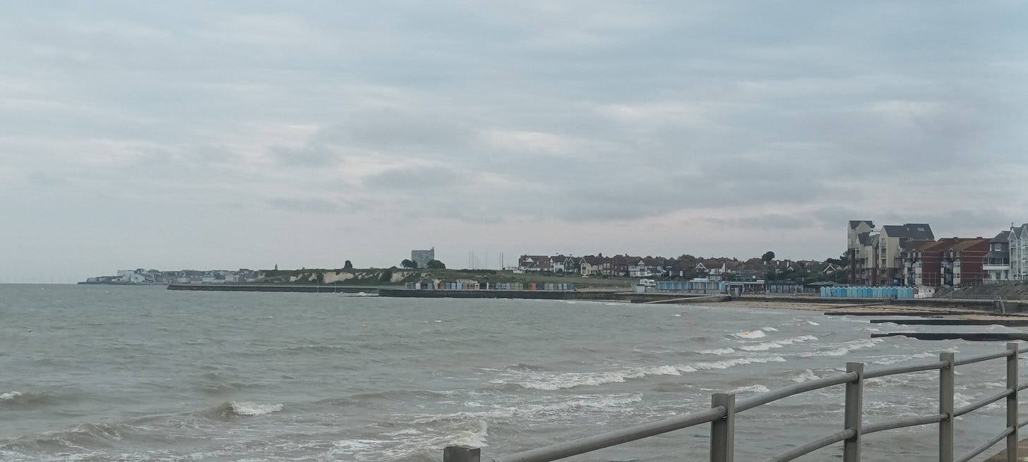 View back to Margate along the coast