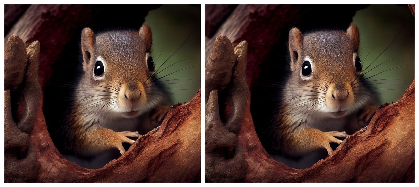 Images of a rabbit placed side by side