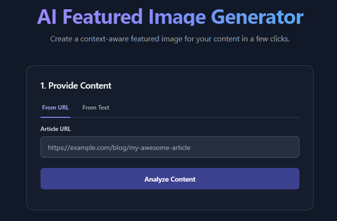 Featured Image Generator tool Featured Image Generator tool