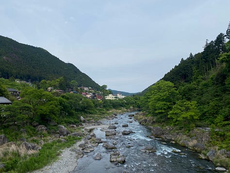 Various images of Matt Ketchum and friends in the forests and rivers of Mitake, Tokyo, Japan.