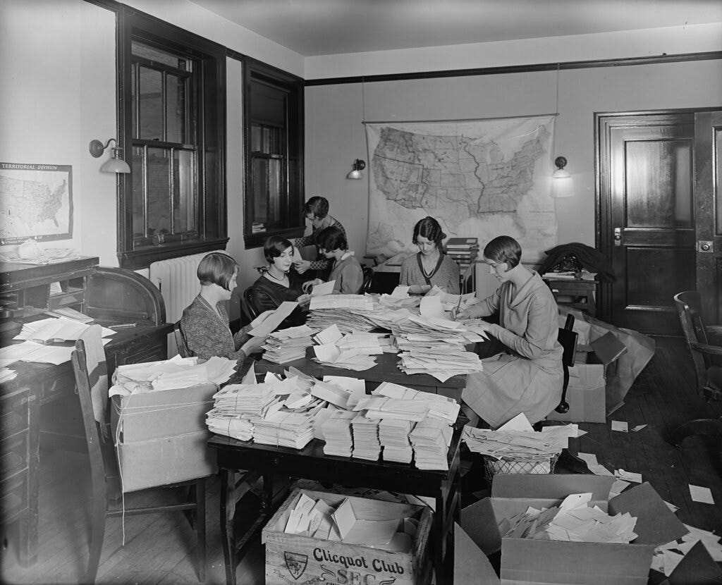 Vote counting circa 1918 Vote counting circa 1918