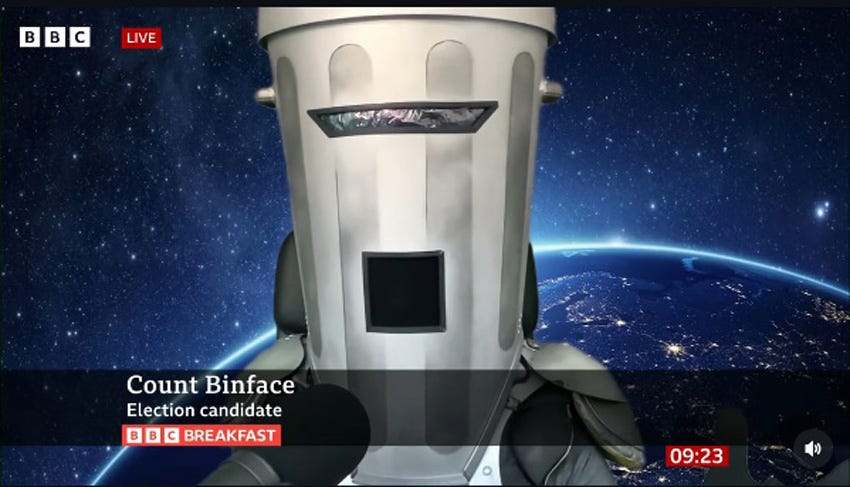 Nigel Farage Fake-Quits Parliament To Evade Investigation, Must Now Run Against Bloke Wearing Rubbish Bin On Head