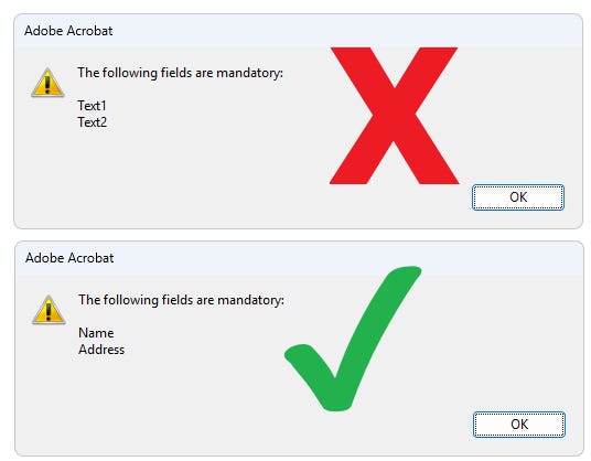 Must Fill Box Enforcement of Mandatory Fields Part 3