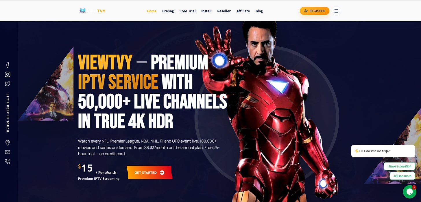 ViewTVY website reference screenshot