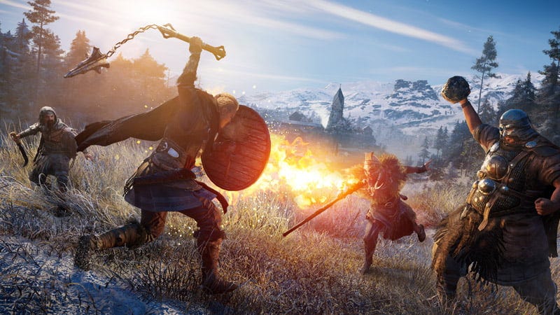 Batalha em Assassin's Creed Valhalla