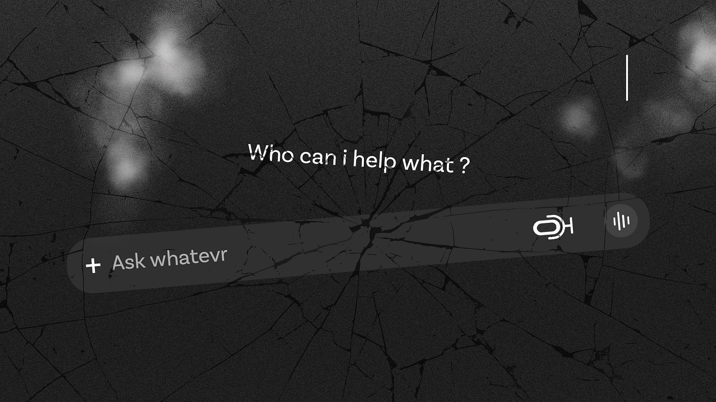 Illustration of a cracked screen with a scrambled ChatGPT interface.
