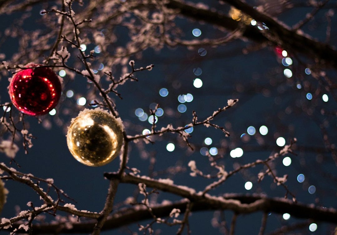 selective focus photography of baubles