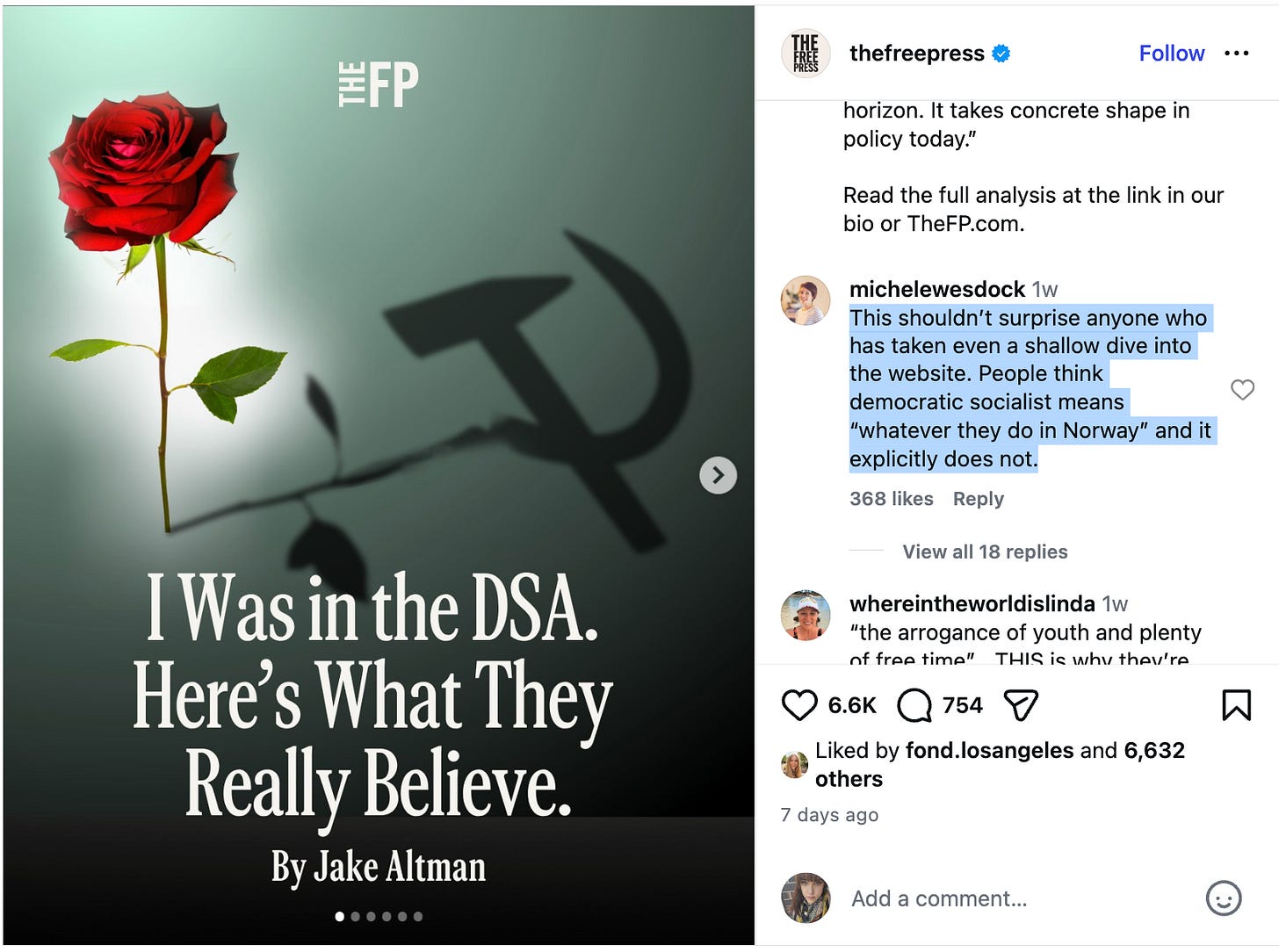 This shouldn’t surprise anyone who has taken even a shallow dive into the website. People think democratic socialist means “whatever they do in Norway” and it explicitly does not. This shouldn’t surprise anyone who has taken even a shallow dive into the website. People think democratic socialist means “whatever they do in Norway” and it explicitly does not.