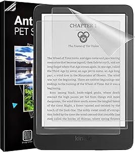 a kindle book with a book and a bookcase