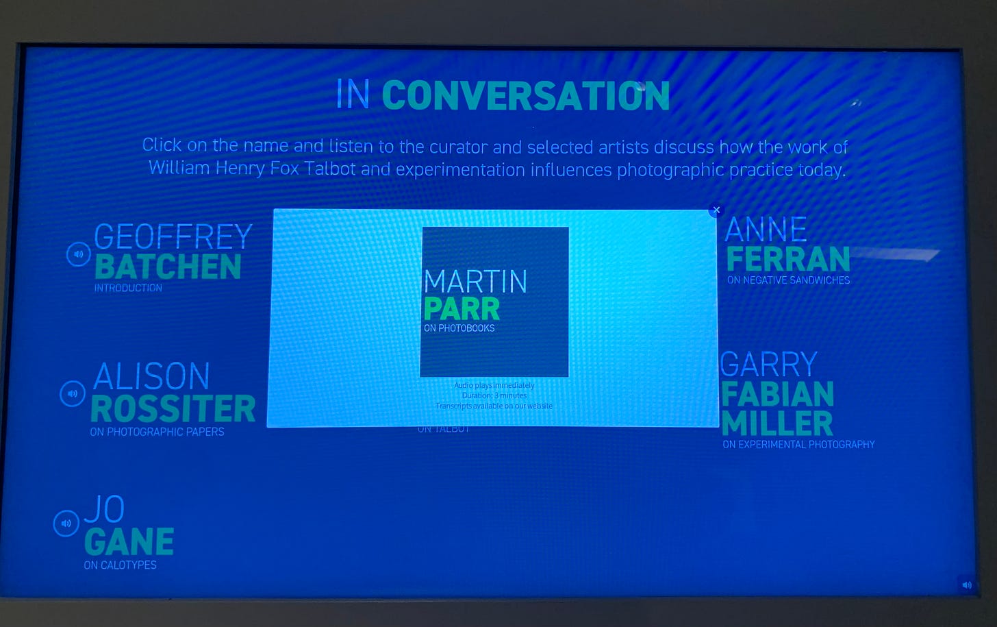 Artists whose work appeared ‘in conversation’ with Fox Talbot