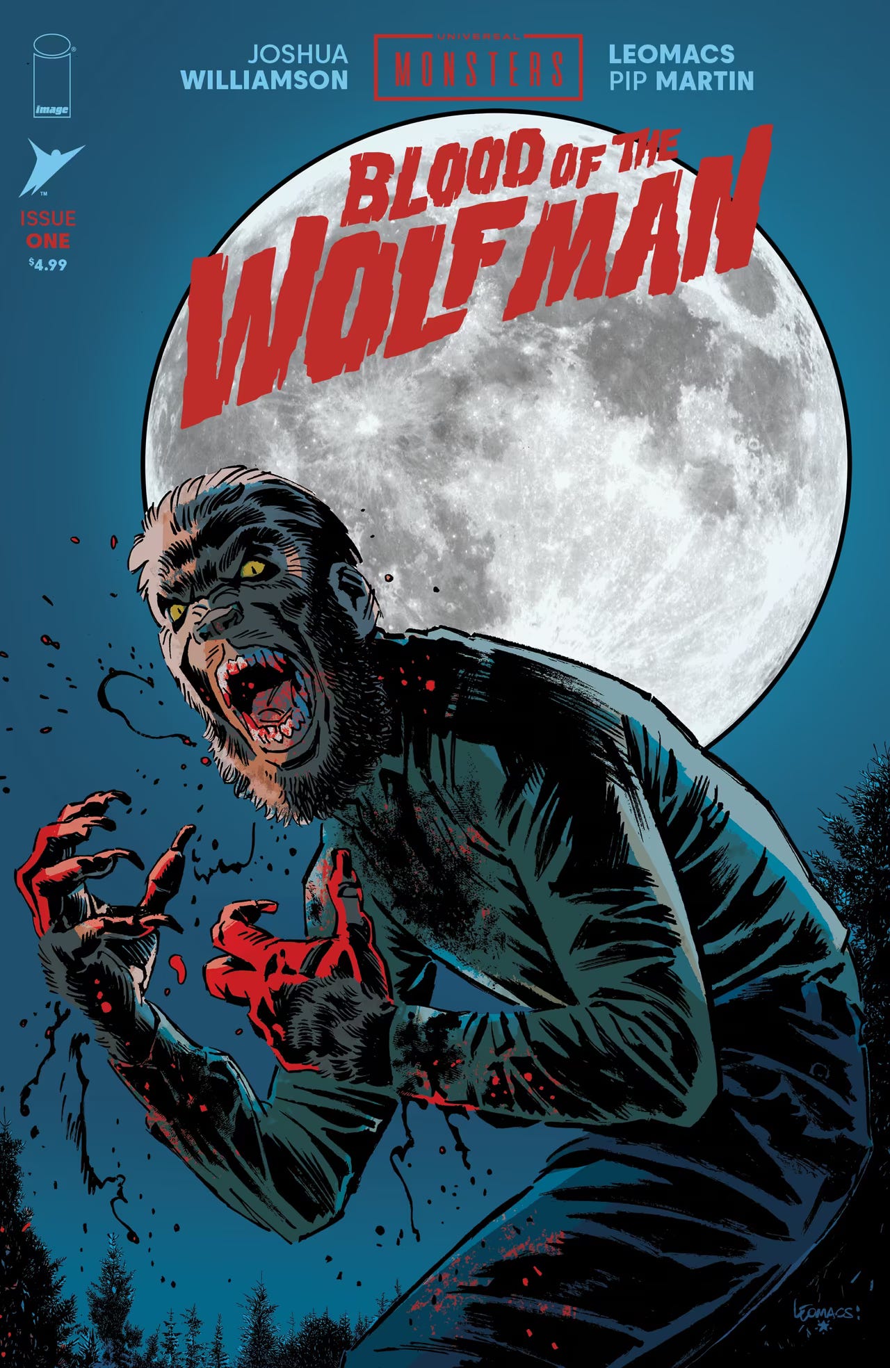 Universal Monsters: Blood of the Wolf Man #1 Cover A by Leomacs & Pip Martin Universal Monsters: Blood of the Wolf Man #1 Cover A by Leomacs & Pip Martin