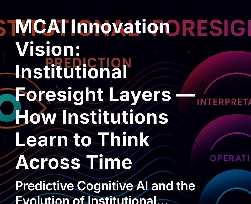 MCAI Innovation Vision: Institutional Foresight Layers — How Institutions Learn to Think Across Time