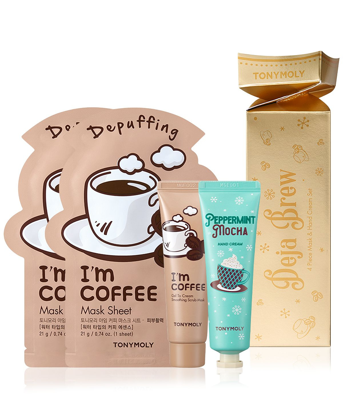 TONYMOLY - 4-Pc. Deja Brew I'm Coffee Mask & Hand Cream Set