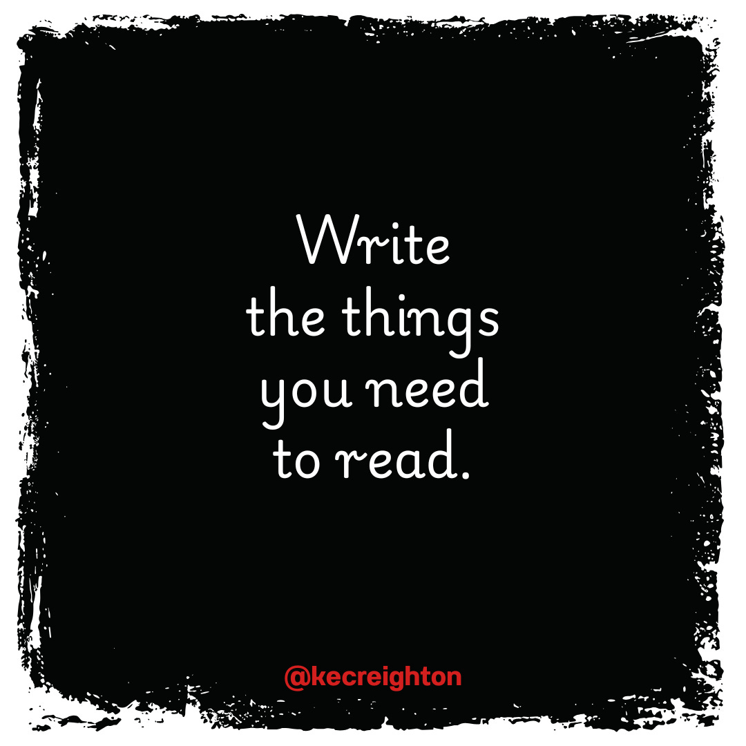 Write the things you need to read. 