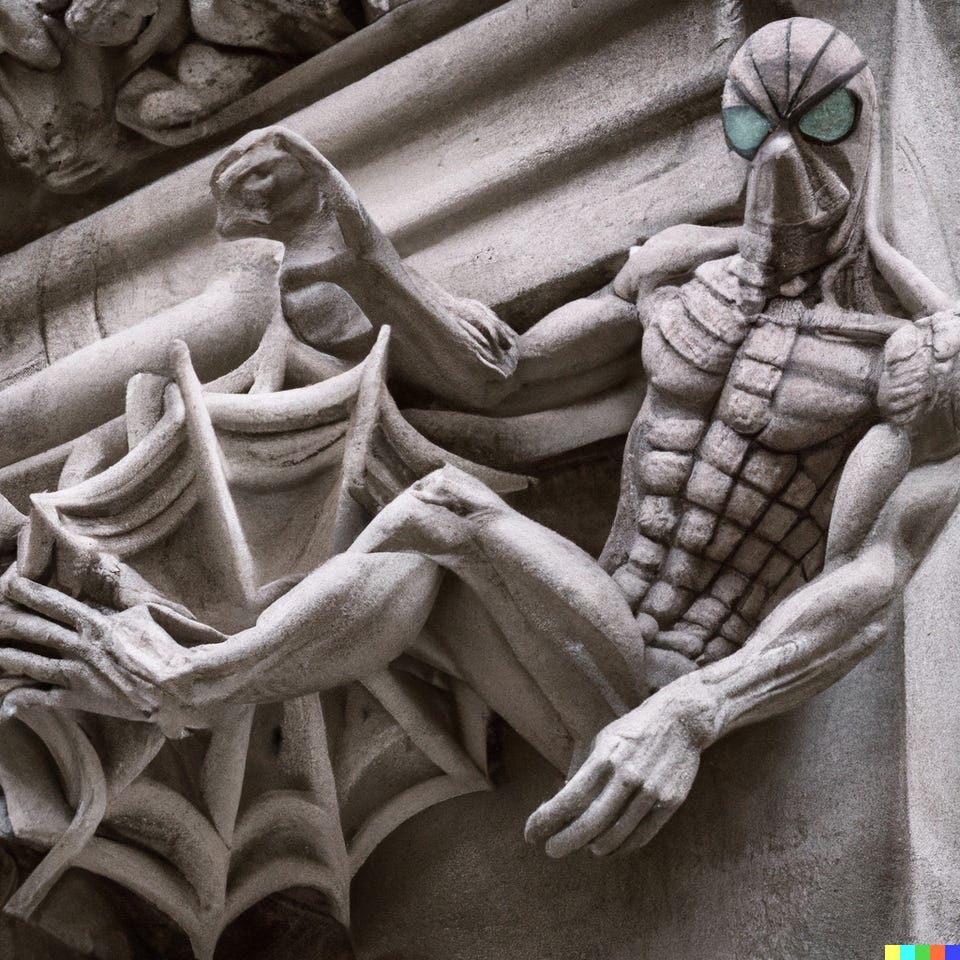 r/dalle2 - "Spider-Man from ancient Rome"