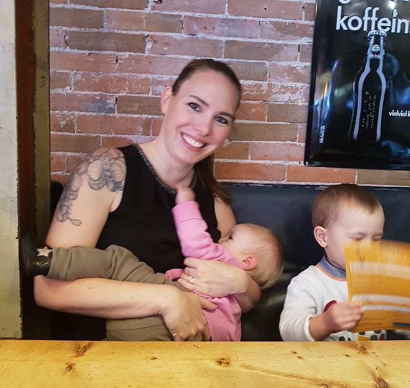 Me and my Kids in a Restaurant in the Netherlands, 2022, copyright by author