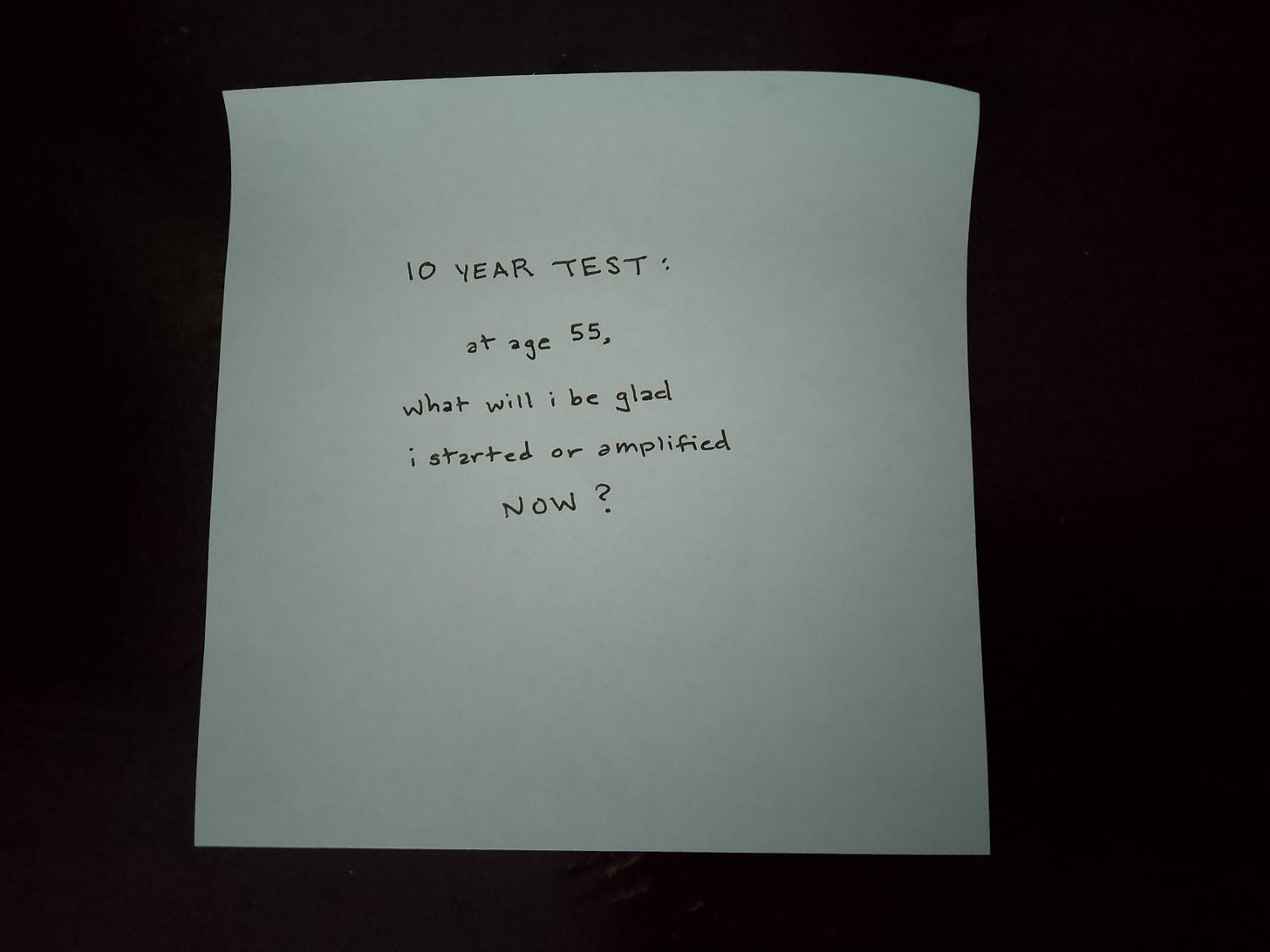 10 year test post-it 10 year test post-it