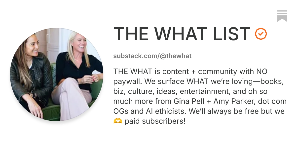 THE WHAT LIST | Substack