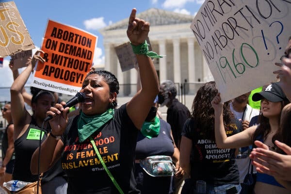 Protestors continued to gather in front of the US Supreme Court in Washington, D.C.