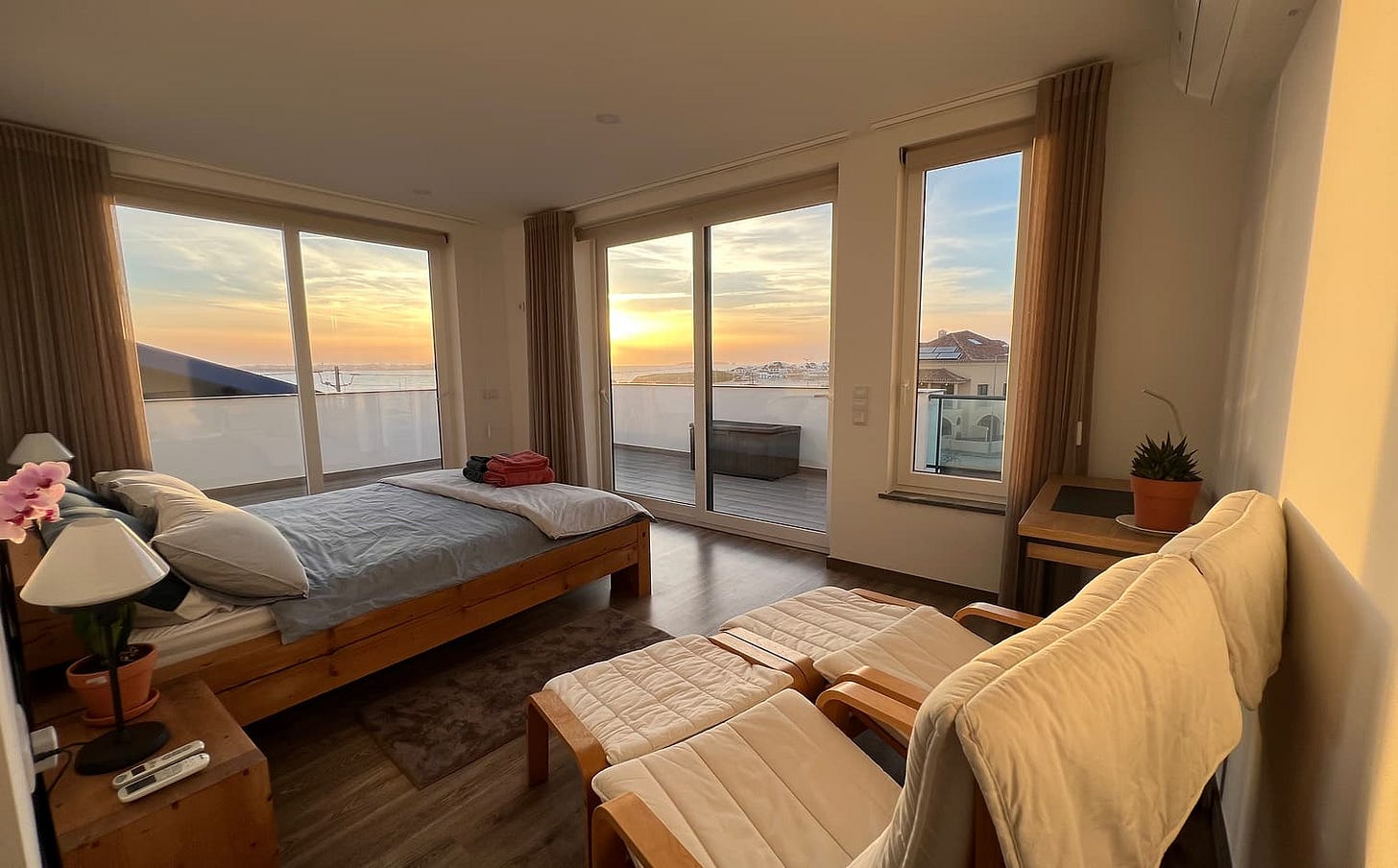 A bedroom at Onda Coliving in Portugal.
