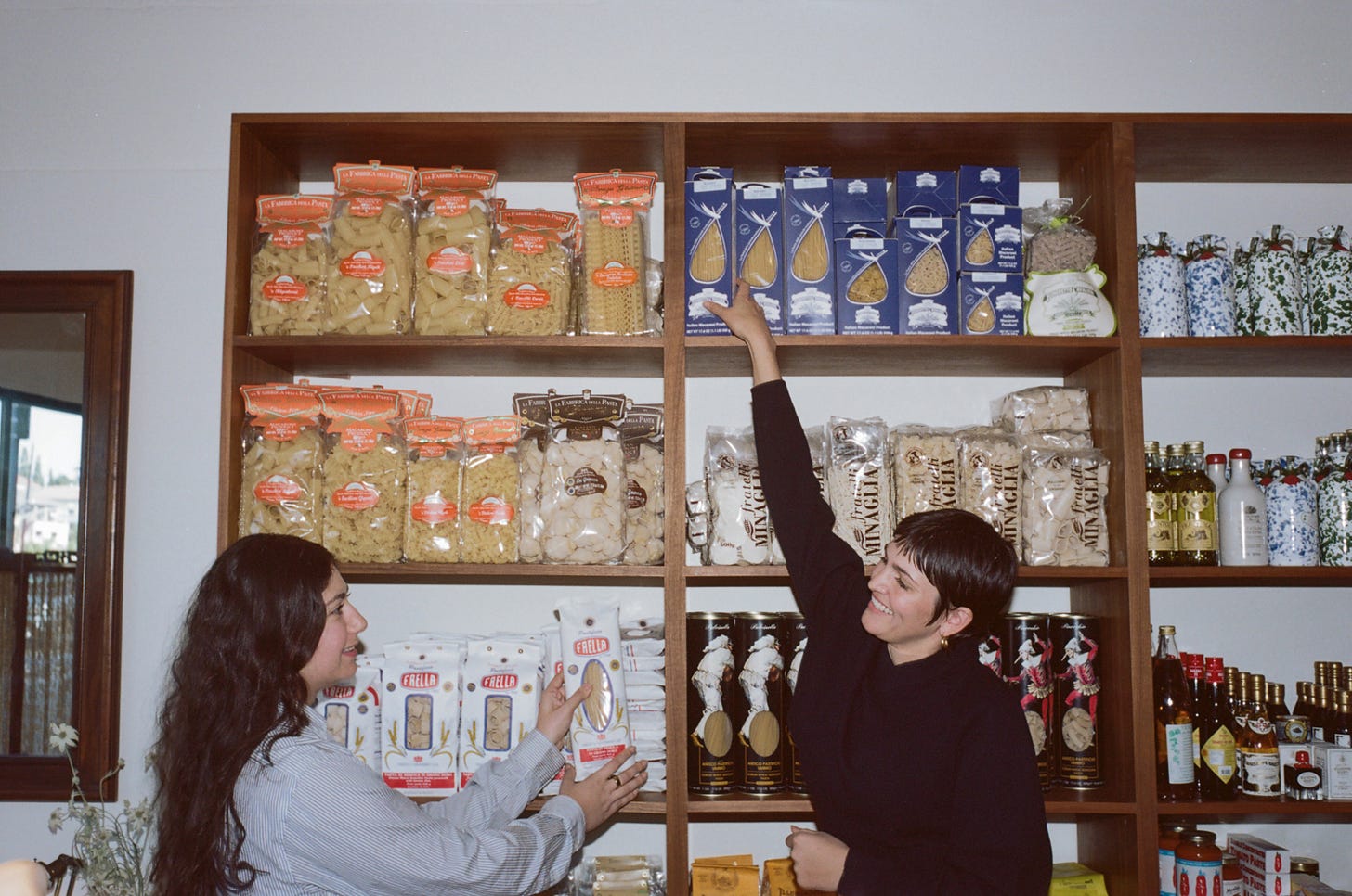 Fayad and Stephens in the pasta section