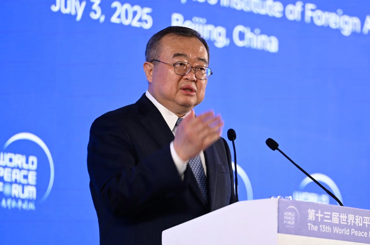 Liu Jianchao speaking at a forum in Beijing in July. Photo: WSJ