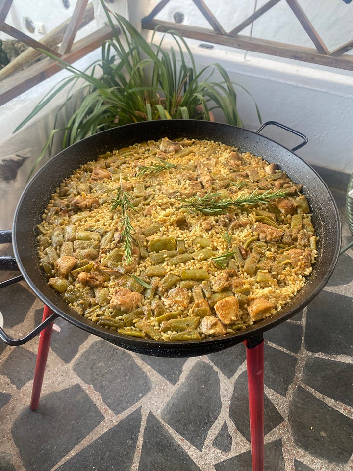 Fotos de la preparación de mi primera paella