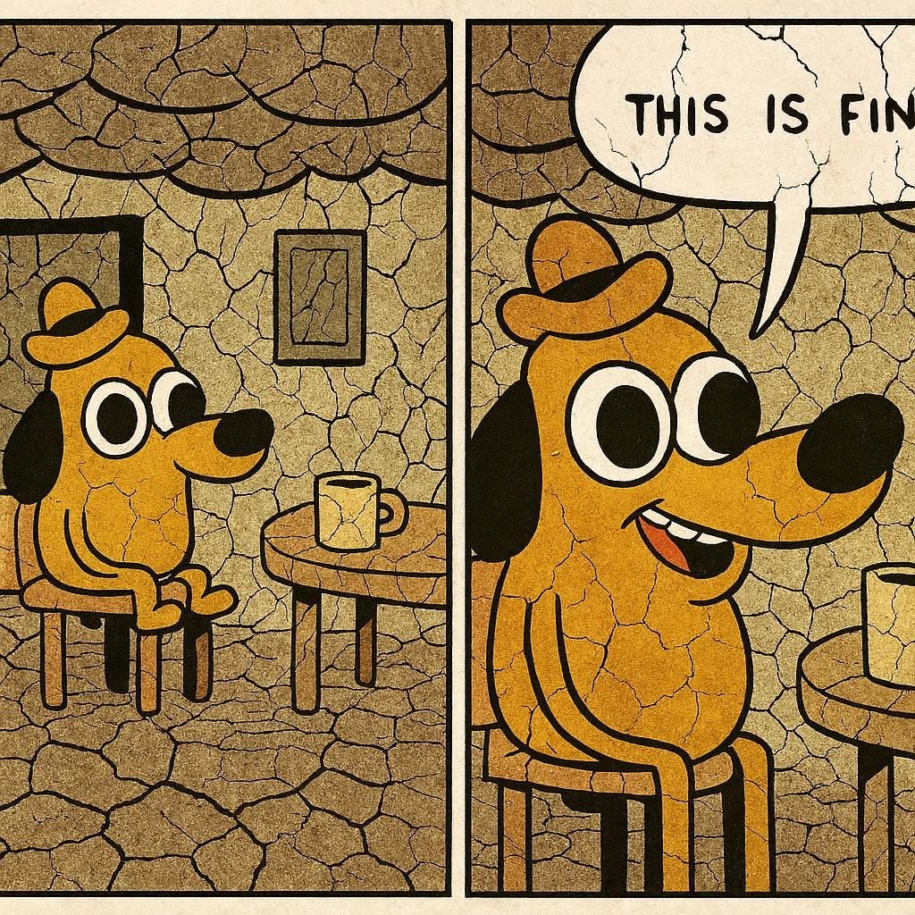 keep the character and the color, but change the flames into cracks. Cracks everywhere.