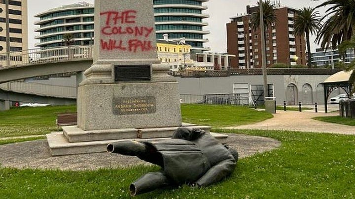 queen victoria, captain cook, war, conflict, defacement, michelle cowles