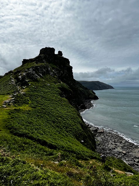 Photo’s of sketchbook pages and places at Lynmouth and Valley of the Rocks