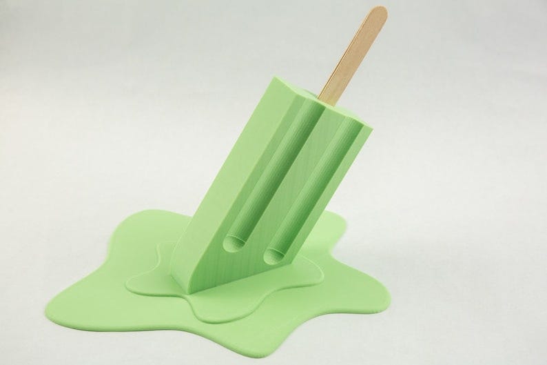 Oversized Melting Popsicle modern pop art sculpture unique image 1