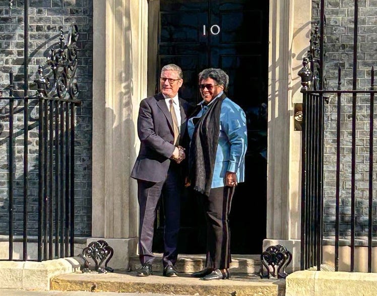 Why did the Prime Minister of Barbados - who wants £3.9tn in reparations - visit Keir Starmer?