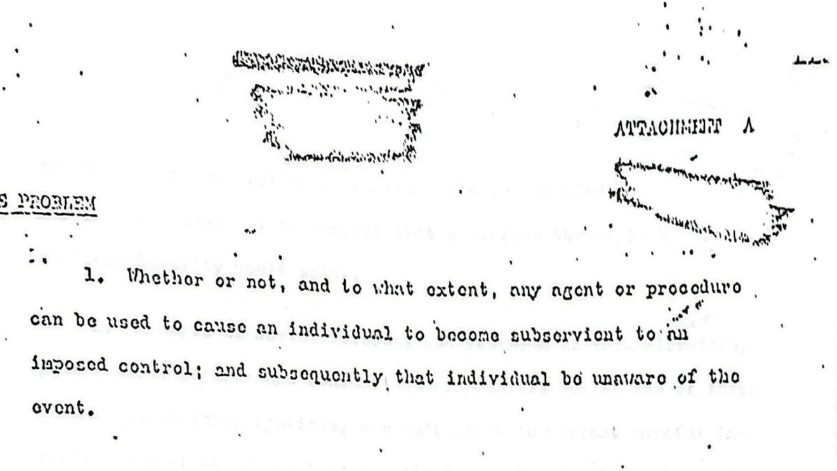 Navy created mind-control program to &ldquo;render an individual subservient,&rdquo; according to new documents