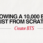 from 0 to 10,000 subs after burning a 25,000 list