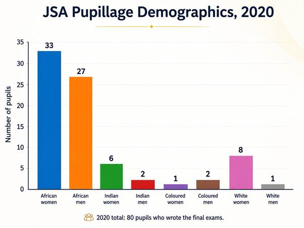 The image displays a bar chart depicting the demographics of pupils who completed the final exams in 2020, with categories including African, Indian, Coloured, and White, and the number of participants for each.
AI-generated content may be incorrect. The image displays a bar chart depicting the demographics of pupils who completed the final exams in 2020, with categories including African, Indian, Coloured, and White, and the number of participants for each.
AI-generated content may be incorrect.