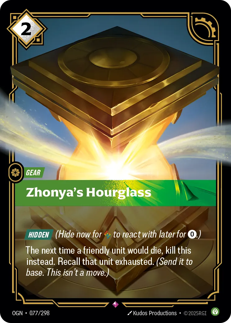 OGN-077 Zhonya's Hourglass Card - Riftbound TCG OGN-077 Zhonya's Hourglass Card - Riftbound TCG