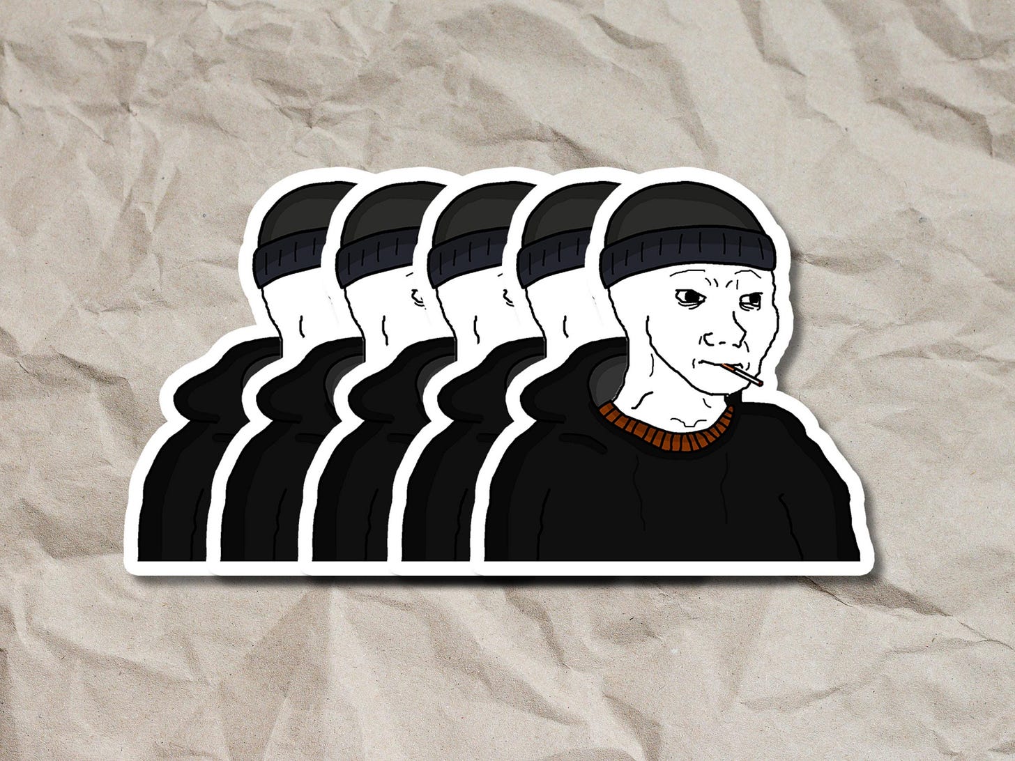 Wojak Doomer Meme Sticker , Wojak Meme, Humorous Vinyl Decal for Laptops,  Phones, and Water Bottles, Funny Internet Meme Sticker - Etsy