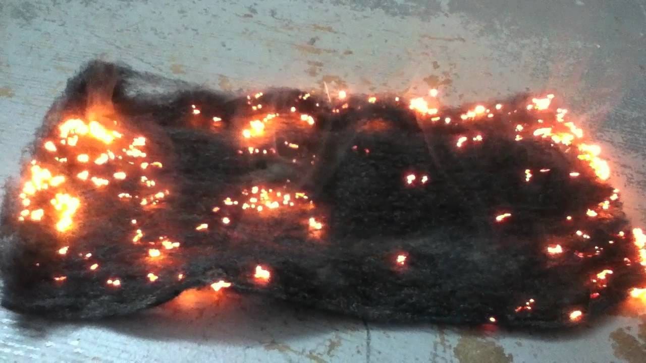 The strange beauty of burning steel wool - YouTube